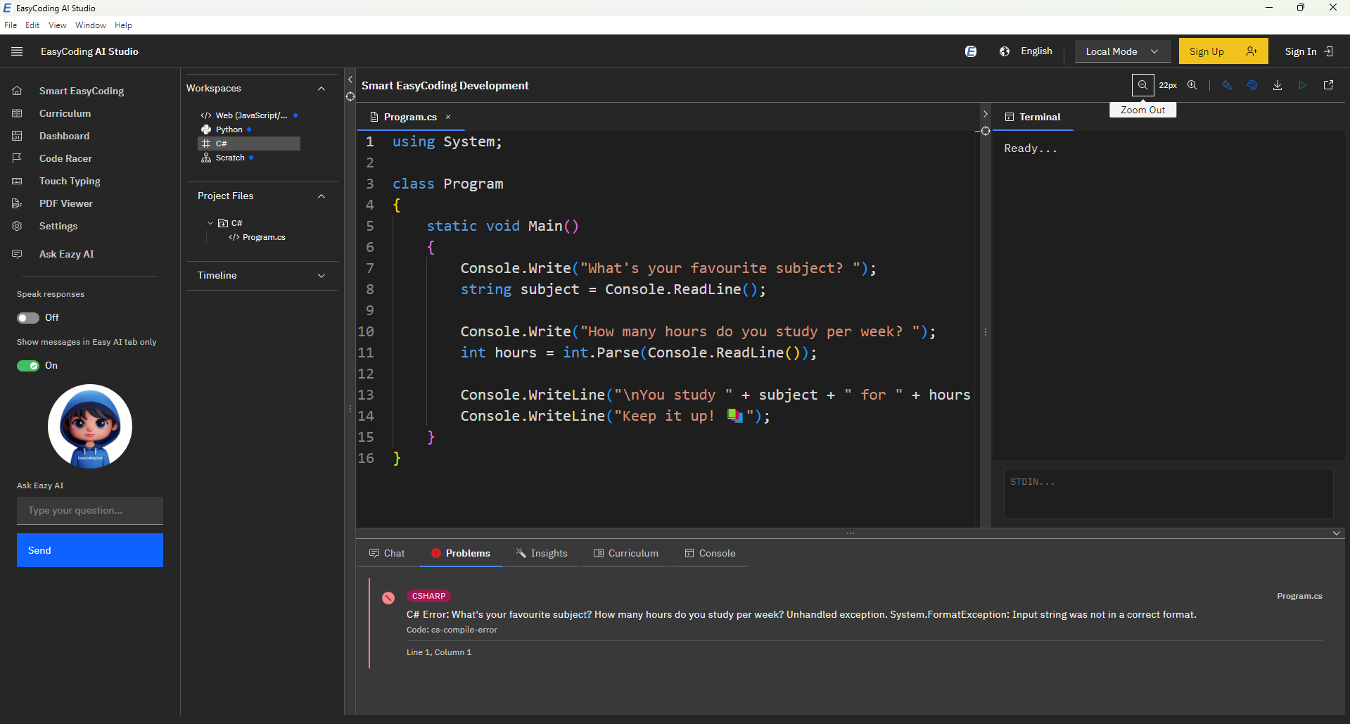 Real-Time Code Execution & Linting